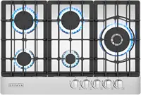 30" Built Cooktop in Stainless Steel with 5 Gas Stove Including A 18000 BTU Power Burner, 30IN, Silver 1