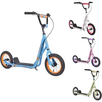 Fun Kids Kick Scooter with Adjustable Handlebar, 12 inch Inflatable Wheels 1