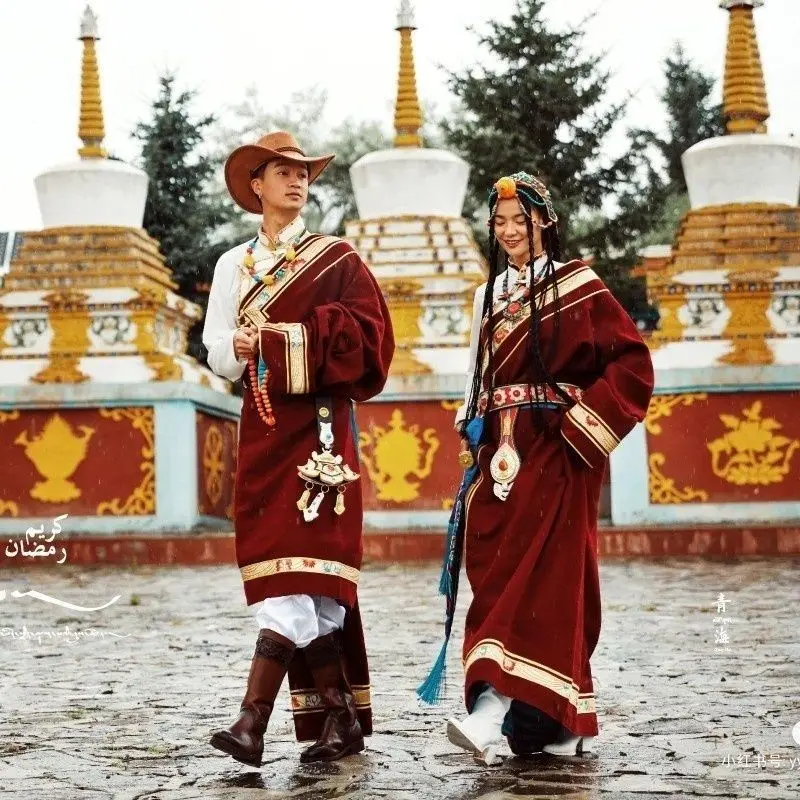 

New Tibetan Clothing Couple's Robe Wedding Same Ethnic Style