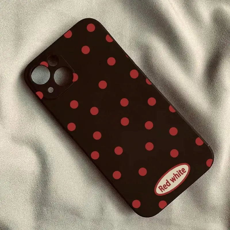 Charming Polka Dot Shockproof Silicone Phone Case