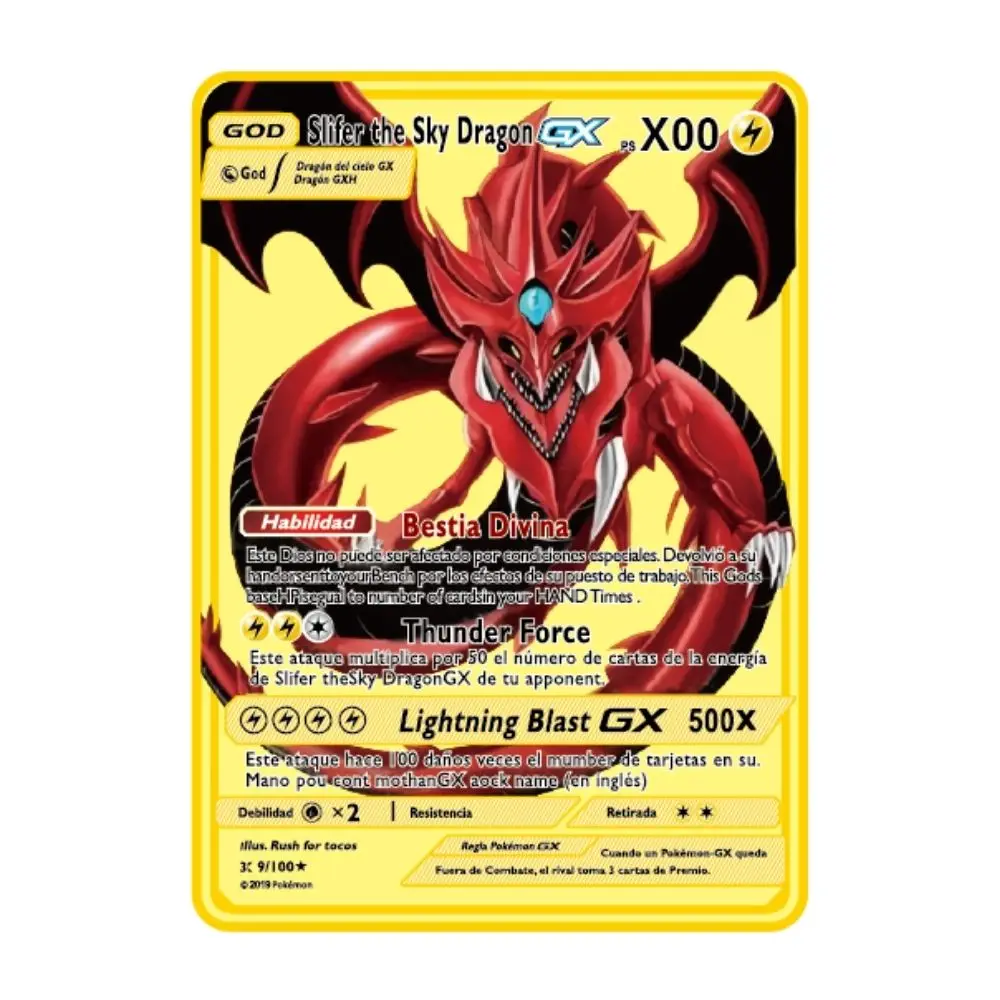 Spanish Pokémon Cards Metal Pokemon Letters Spanish Pokemon Iron Cards  Mewtwo Pikachu Gx Charizard Vmax Cartas Pokémon Vmax - AliExpress