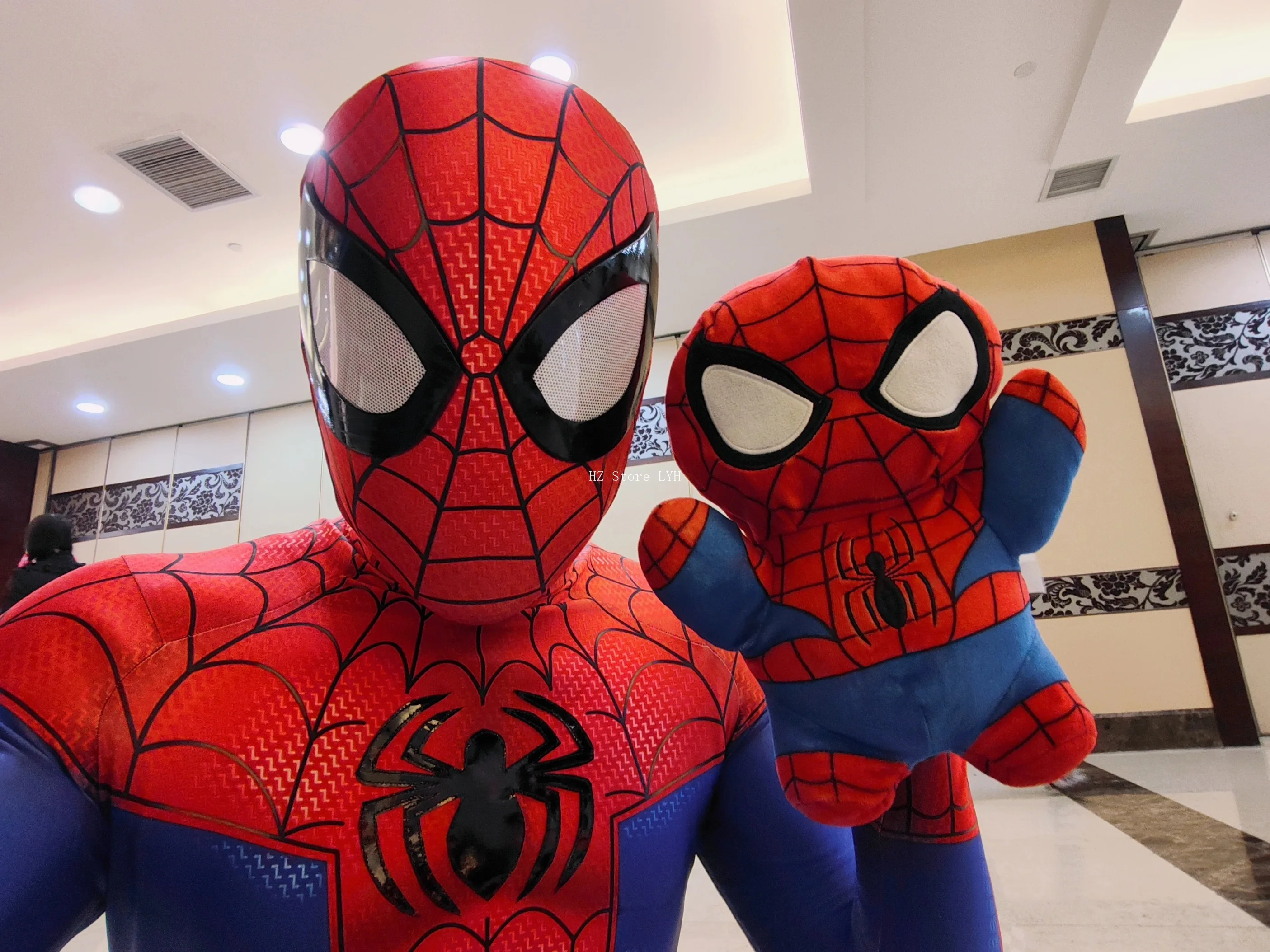 マーベルスパイダーマンマスク,1:1, 3Dスパイダーマン,レーザーの目で 