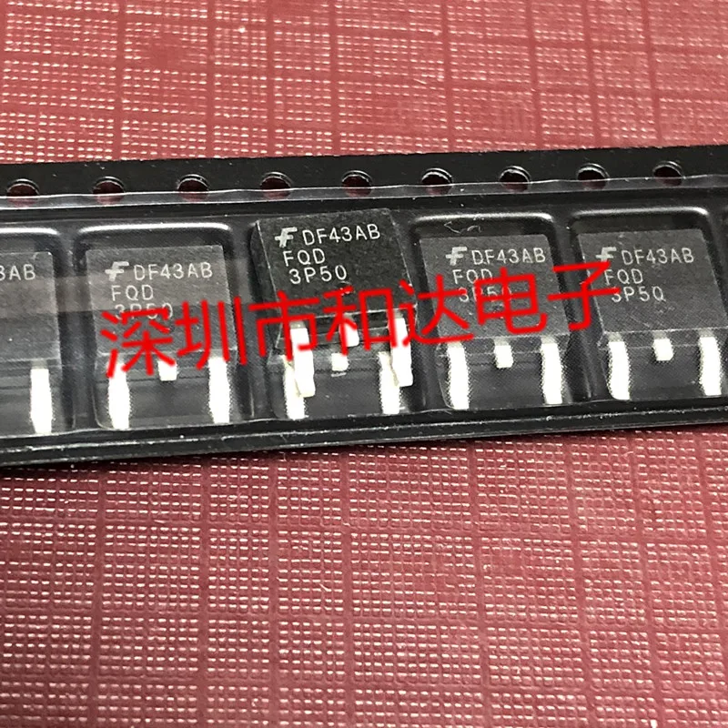 

10pcs orginal new FQD3P50 MOS FET TO-252 -500V -2.1A