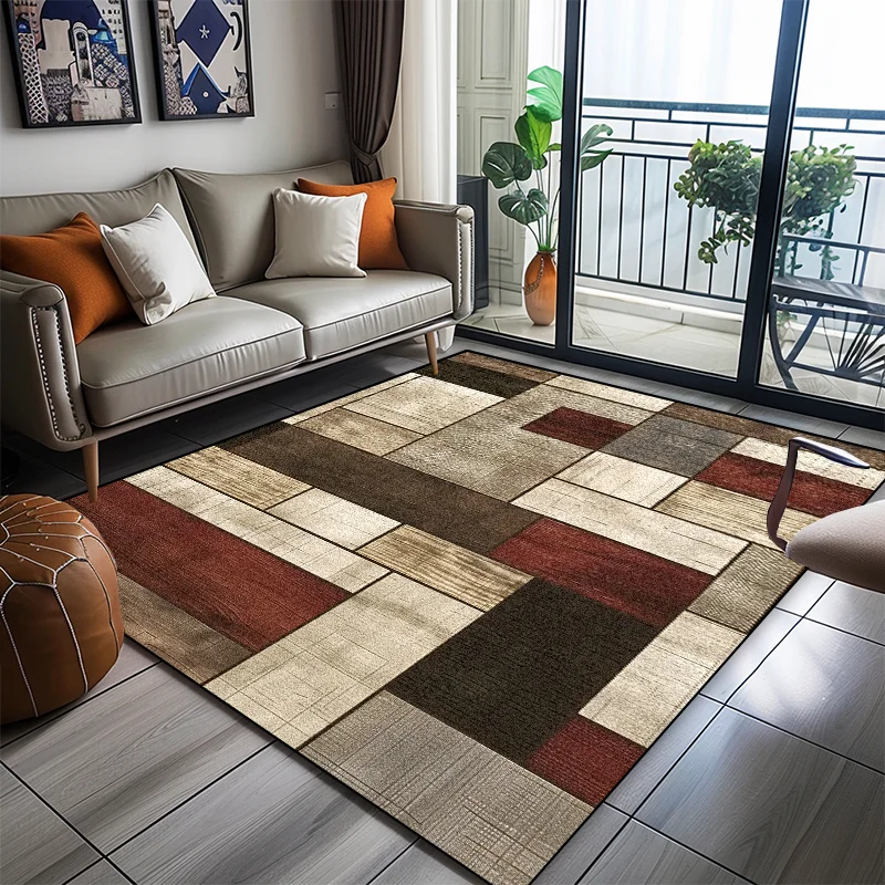 Modern Geometric Carpet Living Room Abstract Decoration Home Sofa Washable Big Size Rugs Bedroom Cloakroom Non-slip Floor Mats 3