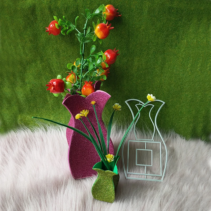 

New 2 Pcs Vases metal cutting die mould scrapbook decoration embossed photo album decoration card making DIY handicrafts