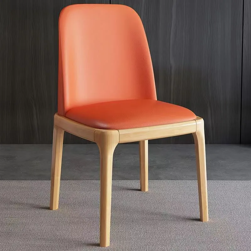 Solid Wood Nordic Dining Chair Home Light Luxury High-end Comfortable Chair Back Stool Simple Hotel Restaurant Octagonal dining chair