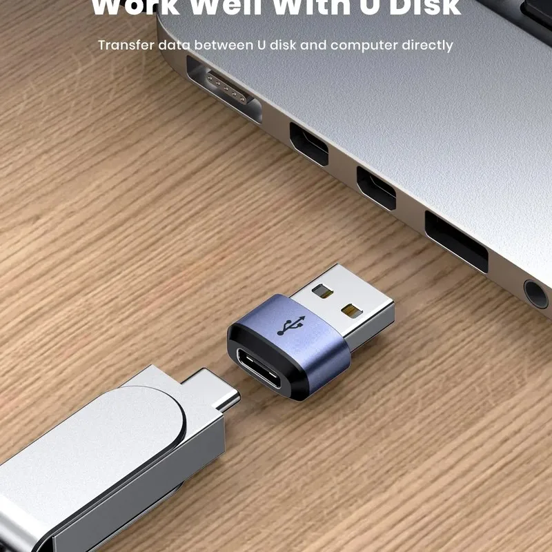 Universal USB-C to USB-A Fast Charging & Data Sync OTG Adapter
