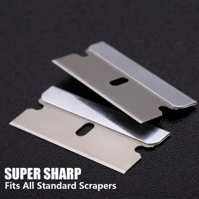 REXBETI 800PCS Single Edge Razor Blades, Industrial Scraper Razor Blades, One Edge Razor Blade, Replacement Box Cutter Blades 3
