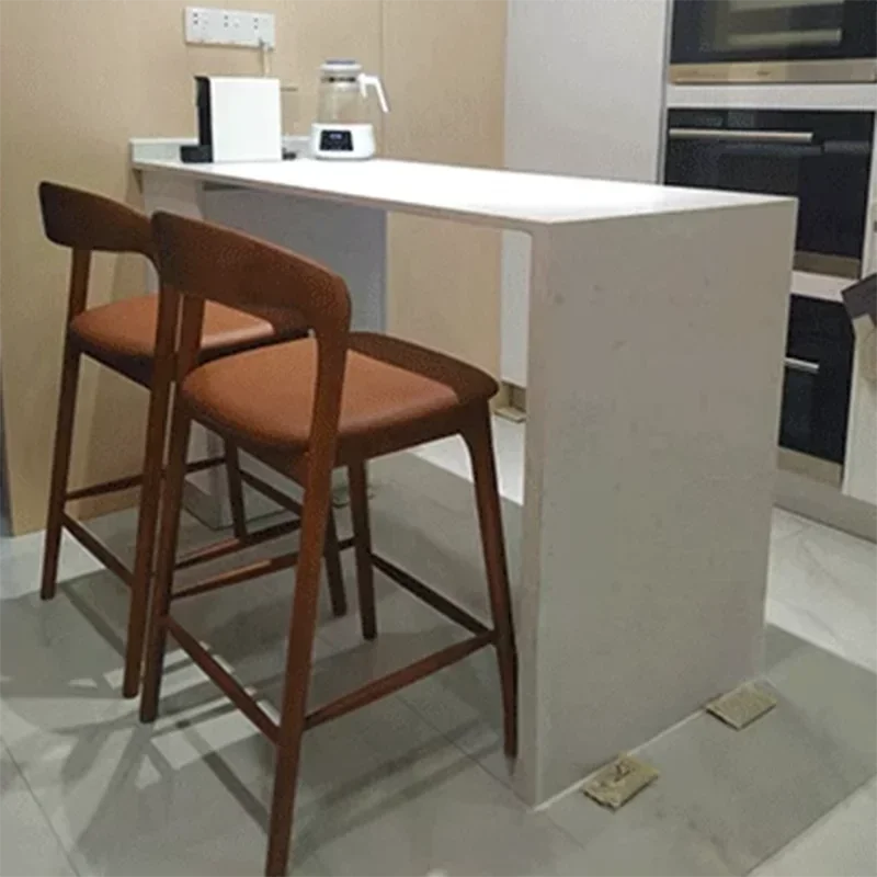 Modern Commercia Counter Height Bar Chairs Kitchen Accent Wood Outboor Bar Stools Minimalistic Office Taburete Alto Furniture