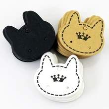 

50pcs 3.7x3.7cm Cute Cat Card Earrings Ear Studs for Jewelry Display Packaging Kraft Cards Hang Tags Necklace Accessories DIY