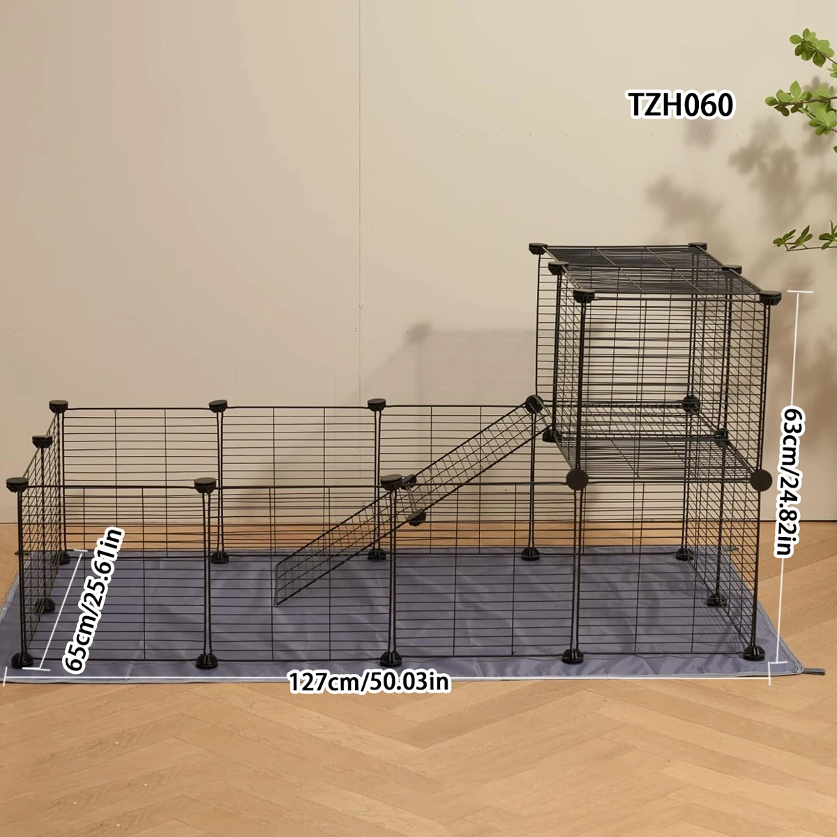 Pet Fence Dog Cage Indoor Encrypted Iron Mesh Fence Cat Cage Free Splicing Rabbit Guinea Pig Chinchilla