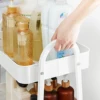 SONGMICS 3-Tier Rolling Cart, Metal Storage Cart, Kitchen Storage Trolley with 2 Brakes and Handles, Utility Cart, Easy Assembly 5