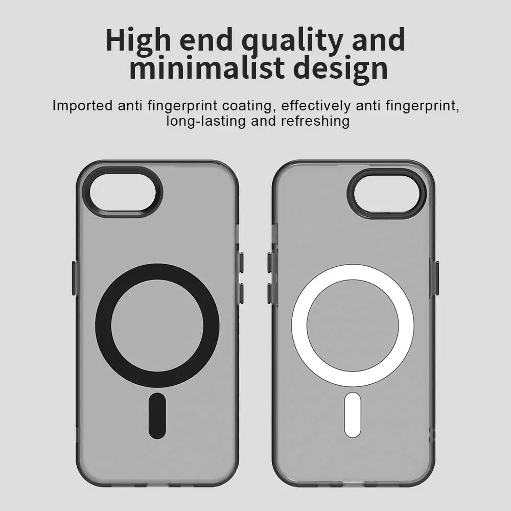 Magnetic Wireless Charging Case For Apple iPhone 17e 16e 16 Pro Max 15 14 Plus Cover Candy Colors Transparent Back Shell Coque 6