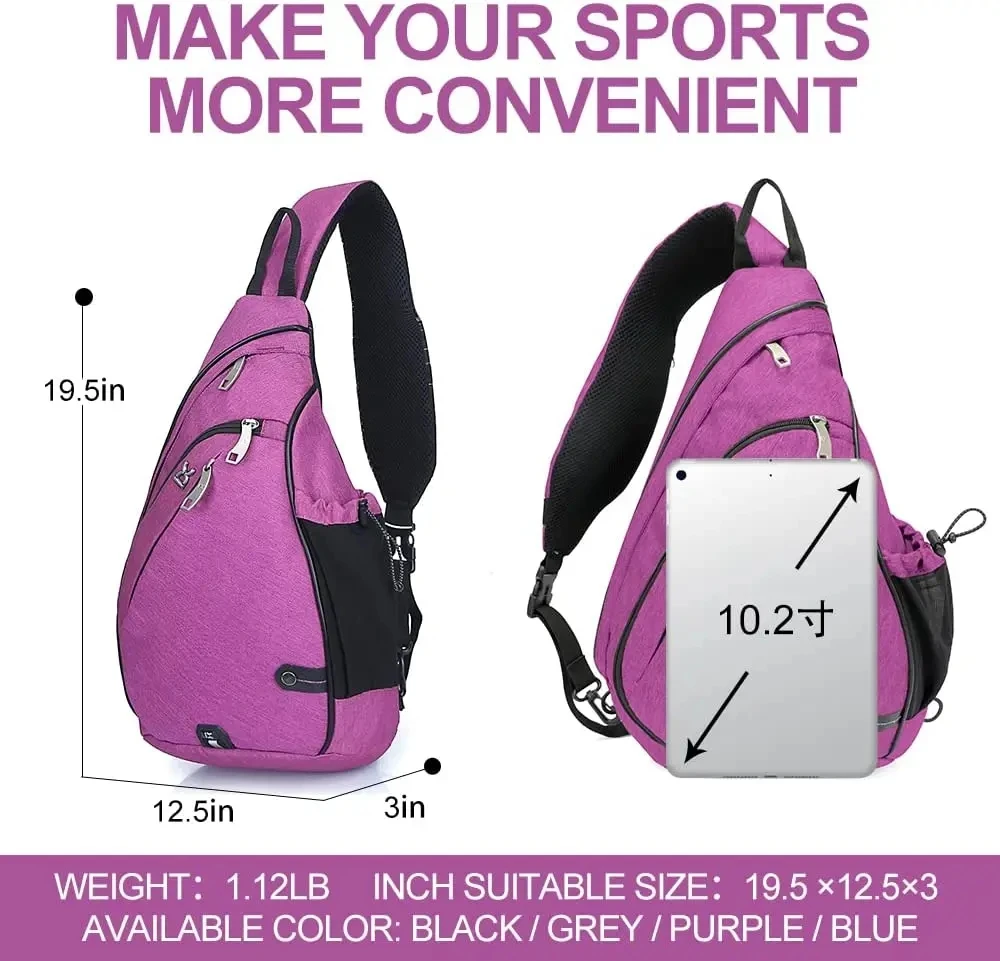 INOXTO Women One Shoulder Backpack Women Sling Bag Crossbody USB Boys Cycling Sports Travel Versatile Fashion Bag Student School