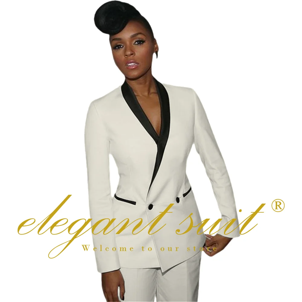 

Women's Customized Suit 2 Piece Set - Shawl Lapel Fashionable Business Formal Trousers Suitable for Prom Wedding Party Tuxedo