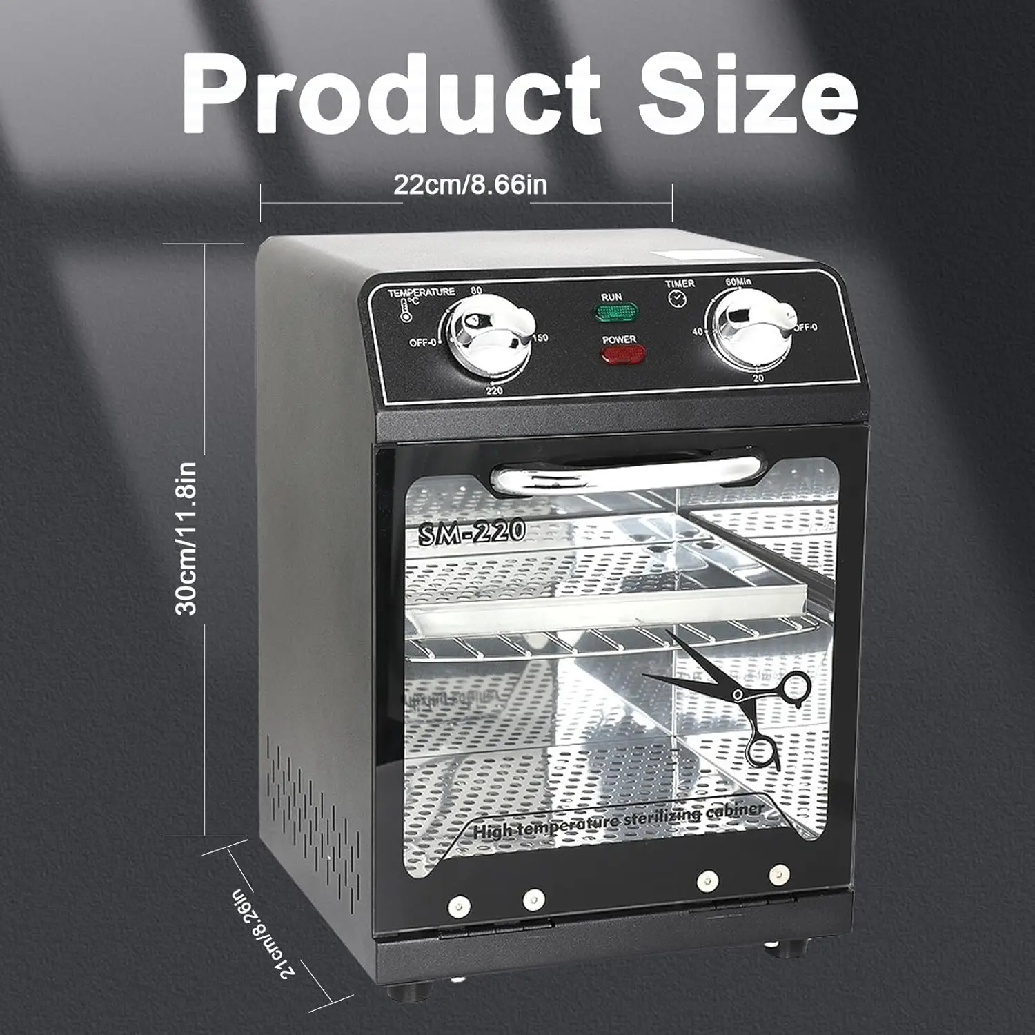 Sterilizer Nail Tool Cleaning Machine Large Capacity Timer 8L Multifunctional High Temperature Dry Box Stainless Steel For Home nail tool sterilizer