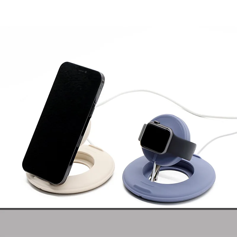 Watch charging stand for Apple Watch 7 6 5 4 3 SE 2 in 1 Wireless Charger Storage Stand for iWatch 45mm 44mm 41mm 42mm 40mm 38mm