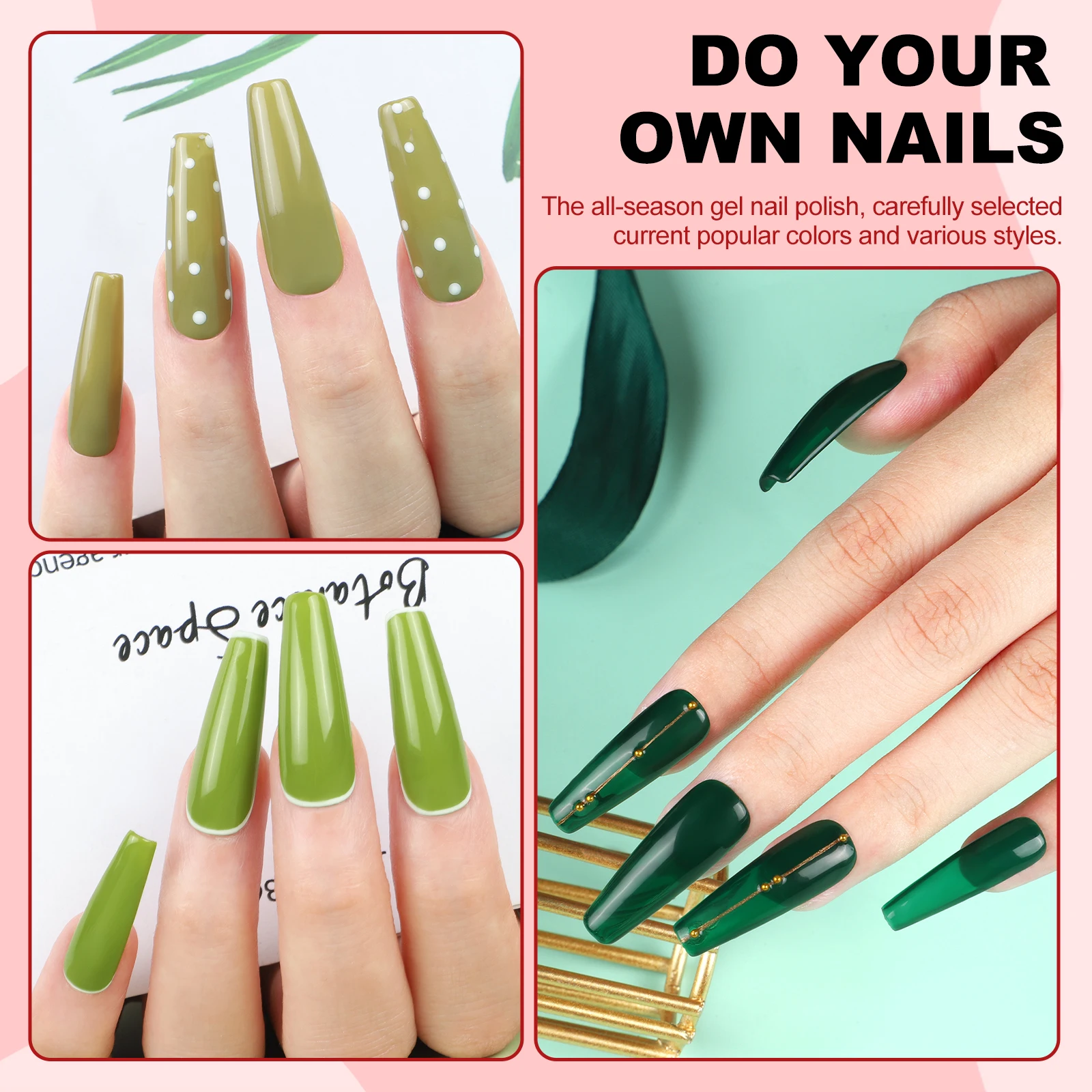 Coscelia 80/40Pcs Nail Glitter Color Gel Polish Set Sparkly Semi Permanent Hybrid Nail Art Varnish Manicure Kits Nails Supplies 4
