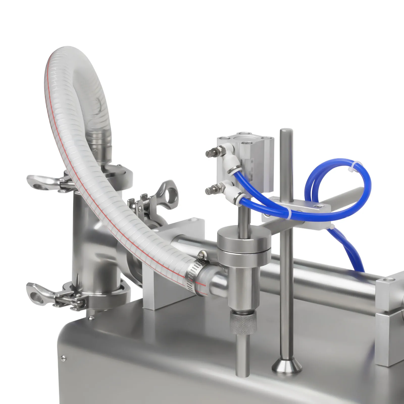Horizontal Pneumatic Paste Filling Machine, Paste Liquid Filling Machine with 30L Hopper, Pneumatic Dual-use Machi