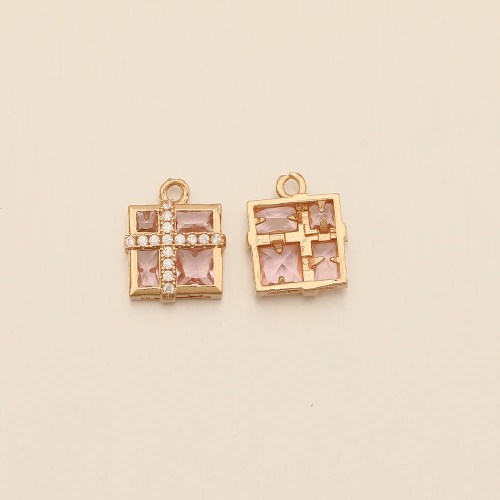 Cordial Design 13*15MM 40Pcs Rhinestone Pendant/Jewelry Findings & Components/Square Shape/Hand Made/DIY Jewelry Parts/CZ Charms - cordial