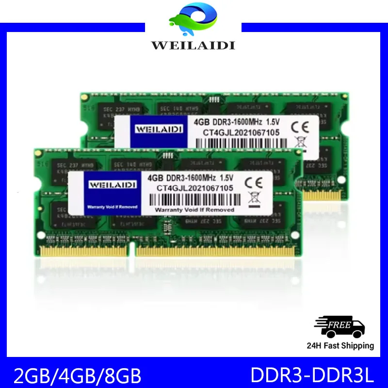 DDR3 DDR3L 2GB 4GB 8GB PC3L-1066 1333 1600HMZ 1.35V PC3-8500 10600 12800 1.5V SODIMM 204PIN NON-ECC Unbuffered desktop ram memory laptop memory module desktop memory laptop ram memory notebook ram memory