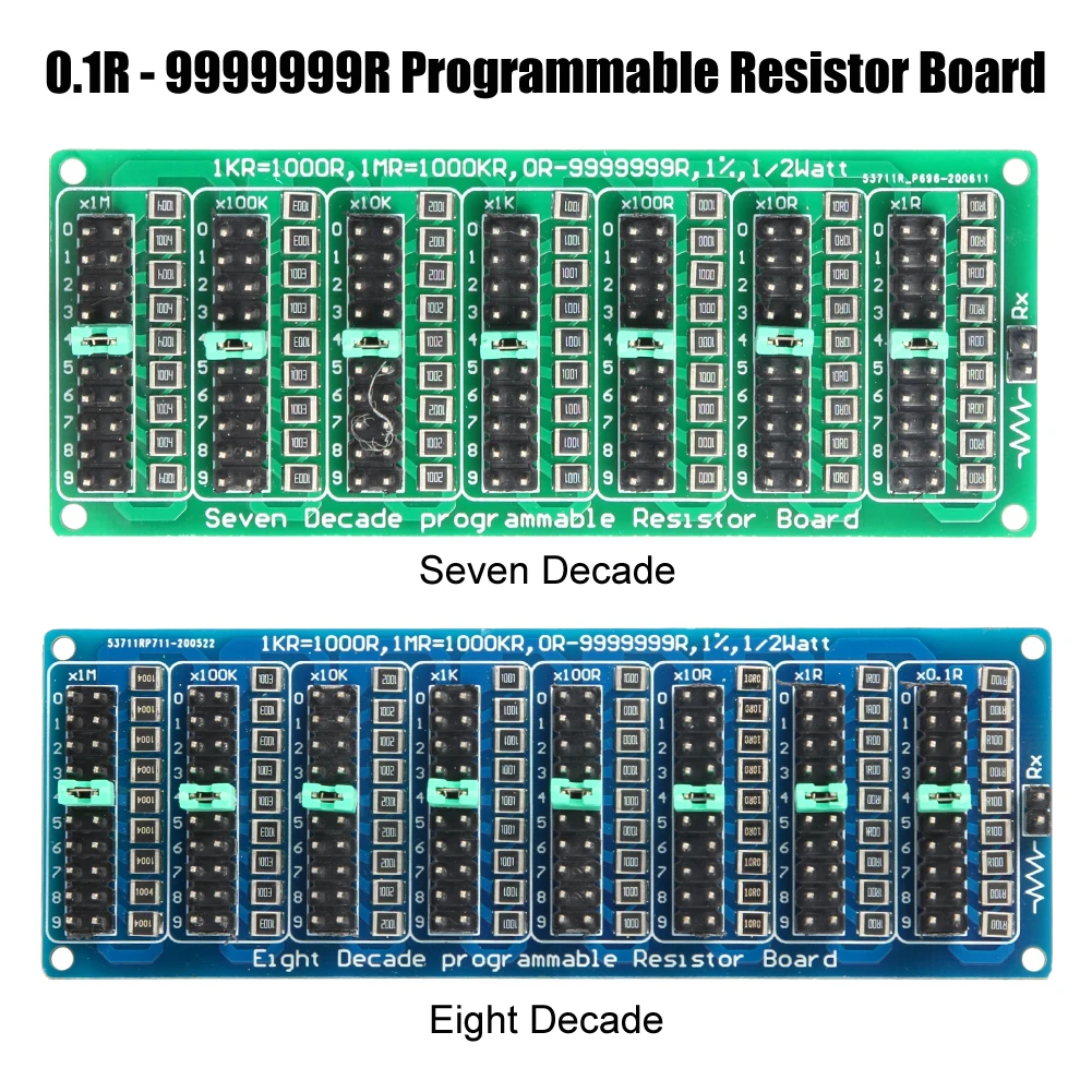 Programmable SMD Resistor Slide Resistor Board 0.1R-9999999R Step Accuracy 1R 1% 1/2 W Module 200
