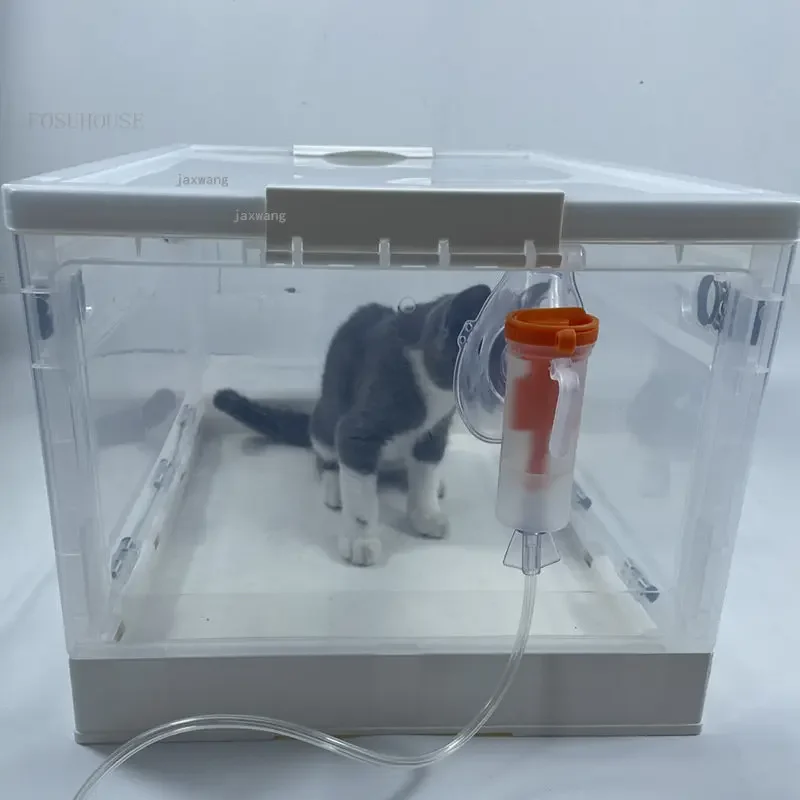 Portable Pets Care Room Dog Household Atomization Cage Breathable Cat Special Oxygen Box Pet Shop Training Treatment Products G