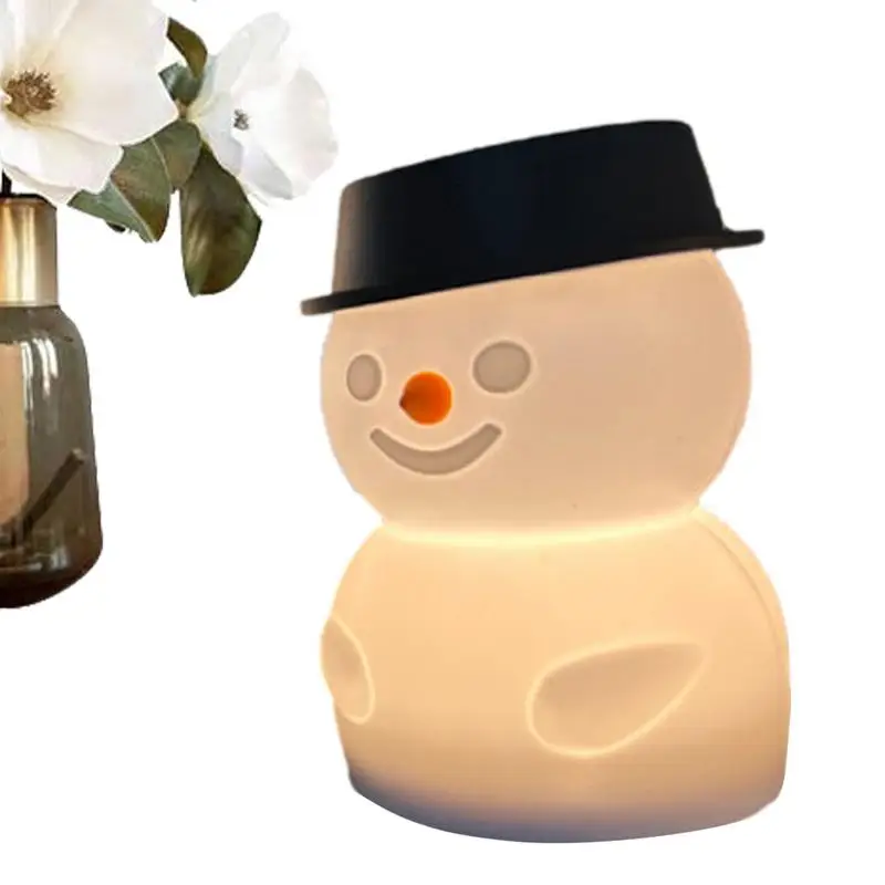 

LED Night Light For Children Baby Kids Soft Silicone Touch Sensor Cartoon Snowman Sleeping Lamp Home Bedroom Decorations