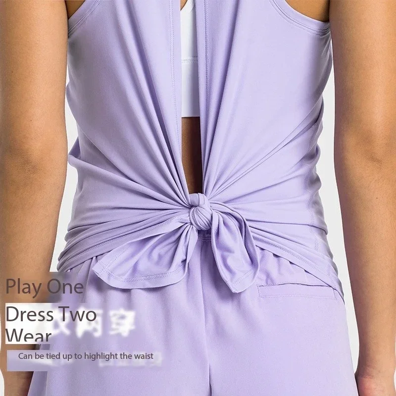 Lemon Activewear Naked-Feel Athletic Vest Open Back Yoga 4 way stretch fabric Sexy Sleeveless Blouse Sport Fitness Tank Tops
