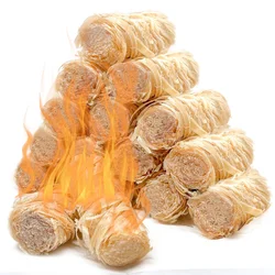 Natural Wax Wood Fire Starters for Campfires, Fireplaces, and Barbecues (40pcs)