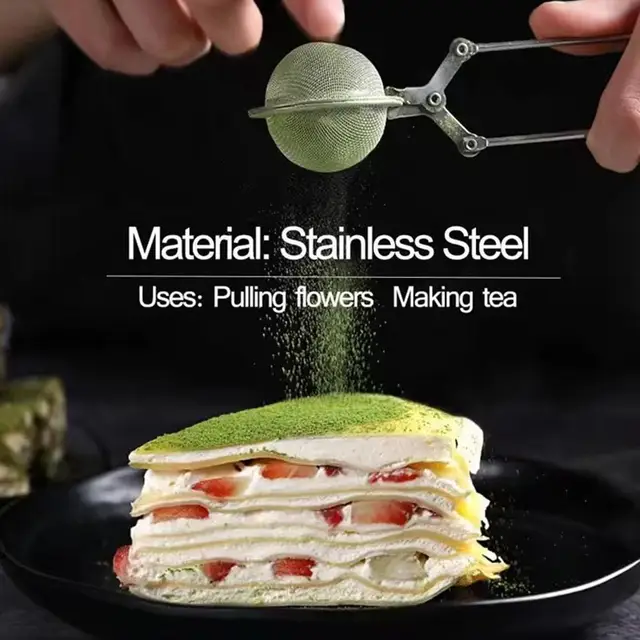 Reusable Steel Mesh Tea Infuser Sphere - Anti-Scald Handle Herb Coffee Filter Strainer Practical Kitchen Gadget Tea Diffuser T1F 6