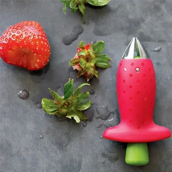 Strumenti di Gadget di frutta da cucina affettatrice alla fragola taglierina Corer fragola Huller foglia rimozione del gambo Gadget da cucina 1