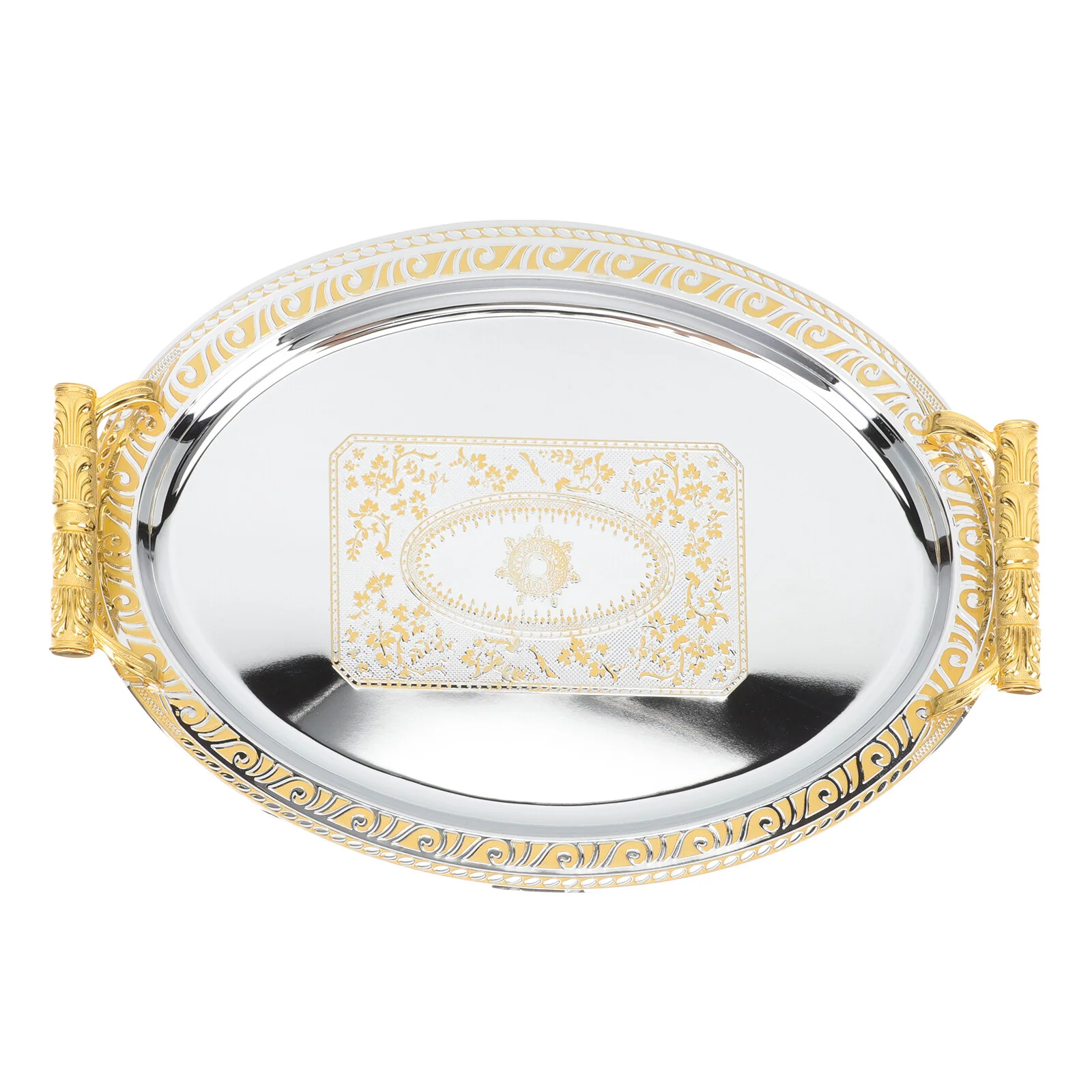 Stainless Steel Coffee Tray for Household Use European Style Serving Tray for Fruits Snacks and More