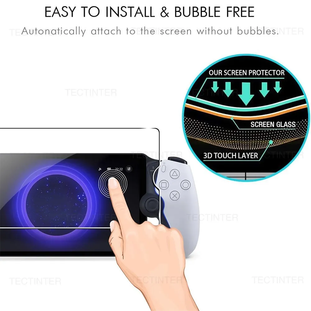 1/2 قطعة حامي الشاشة لسوني بلاي ستيشن PS5 بوابة يد...