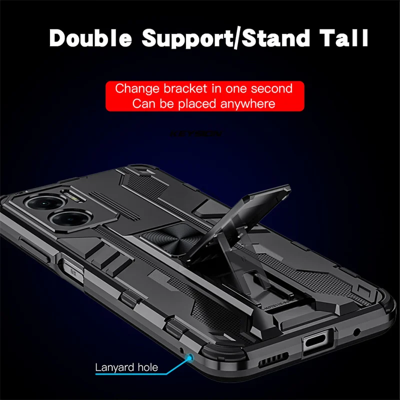 Shockproof Armor Case with Magnetic Holder - Durable Hard PC Phone Cover