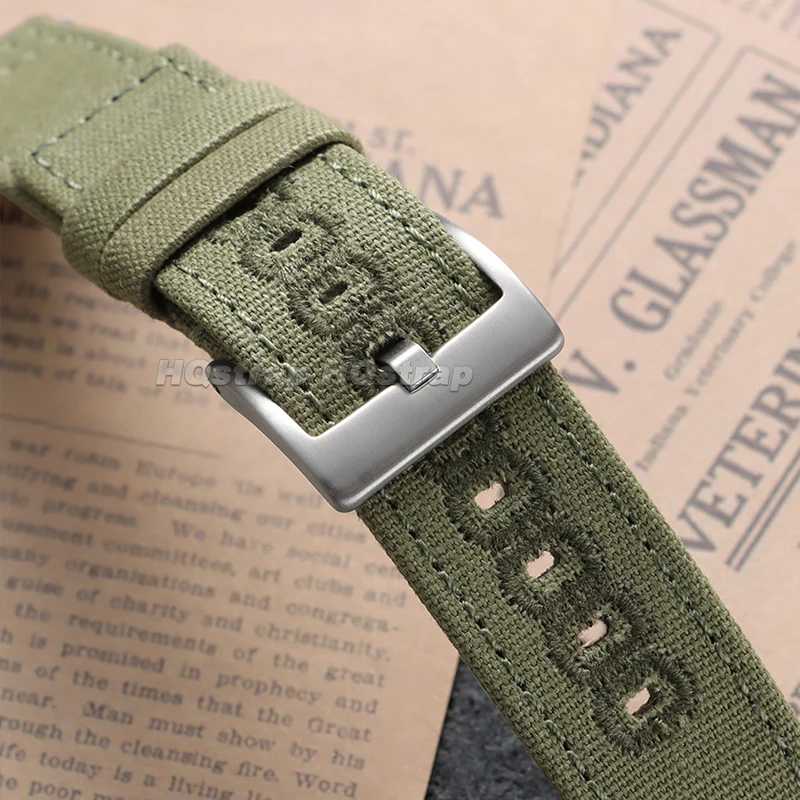 Deluxe Woven Canvas Braided Nylon Watch Band - Durable Premium Strap