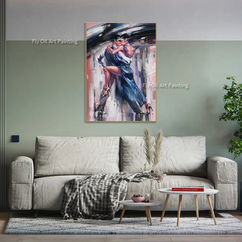 

Танго, танго, пара, холст, Масляные картины, танцоры, Страстные латиноамериканские Танго, Ранго, искусство на стену ручной работы, Декор