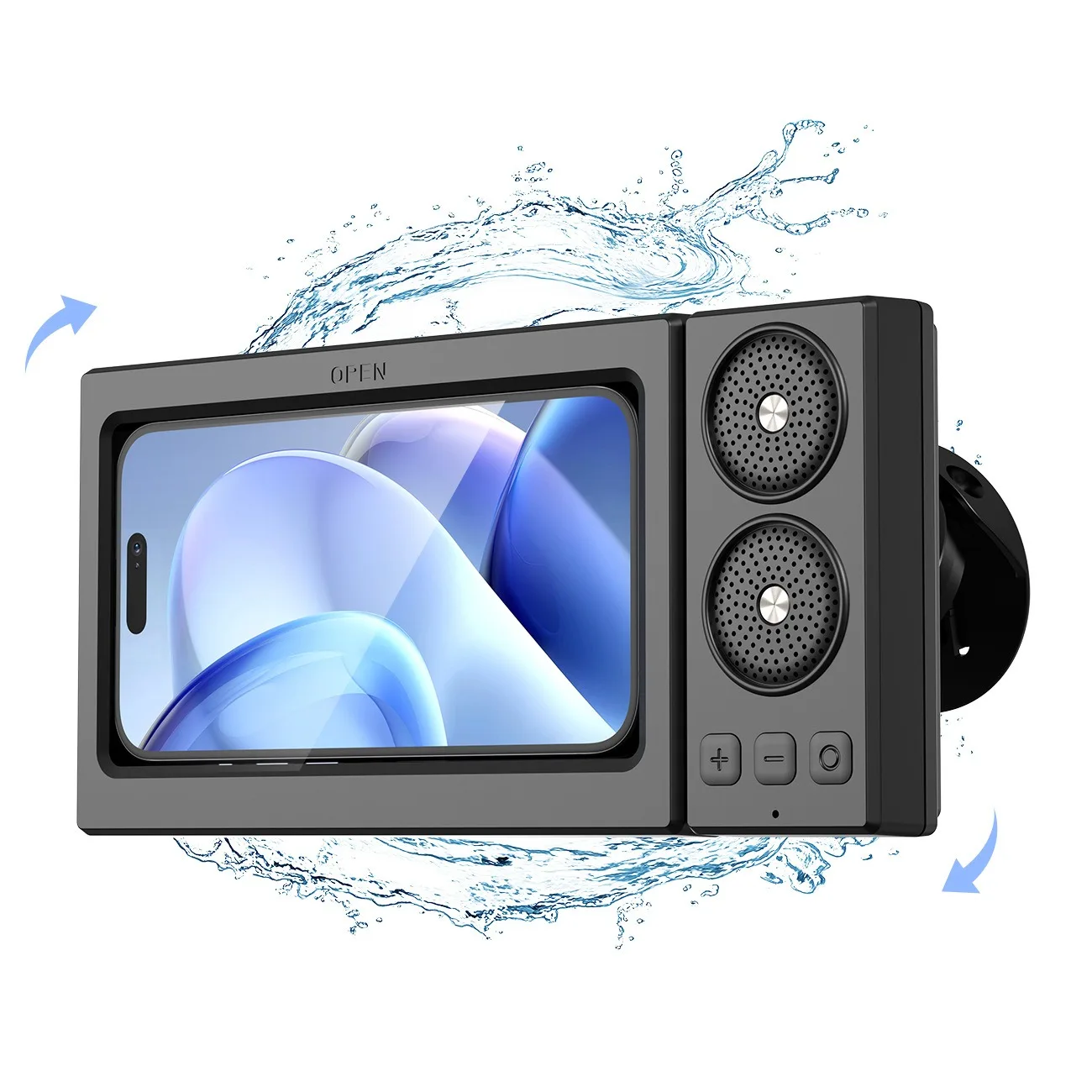 רמקול Bluetooth נייד חדר רחצה חכם במיוחד עם מסך מגע רגיש במיוחד נגן מוזיקה אלחוטי MP3 IPX5 עמיד למים