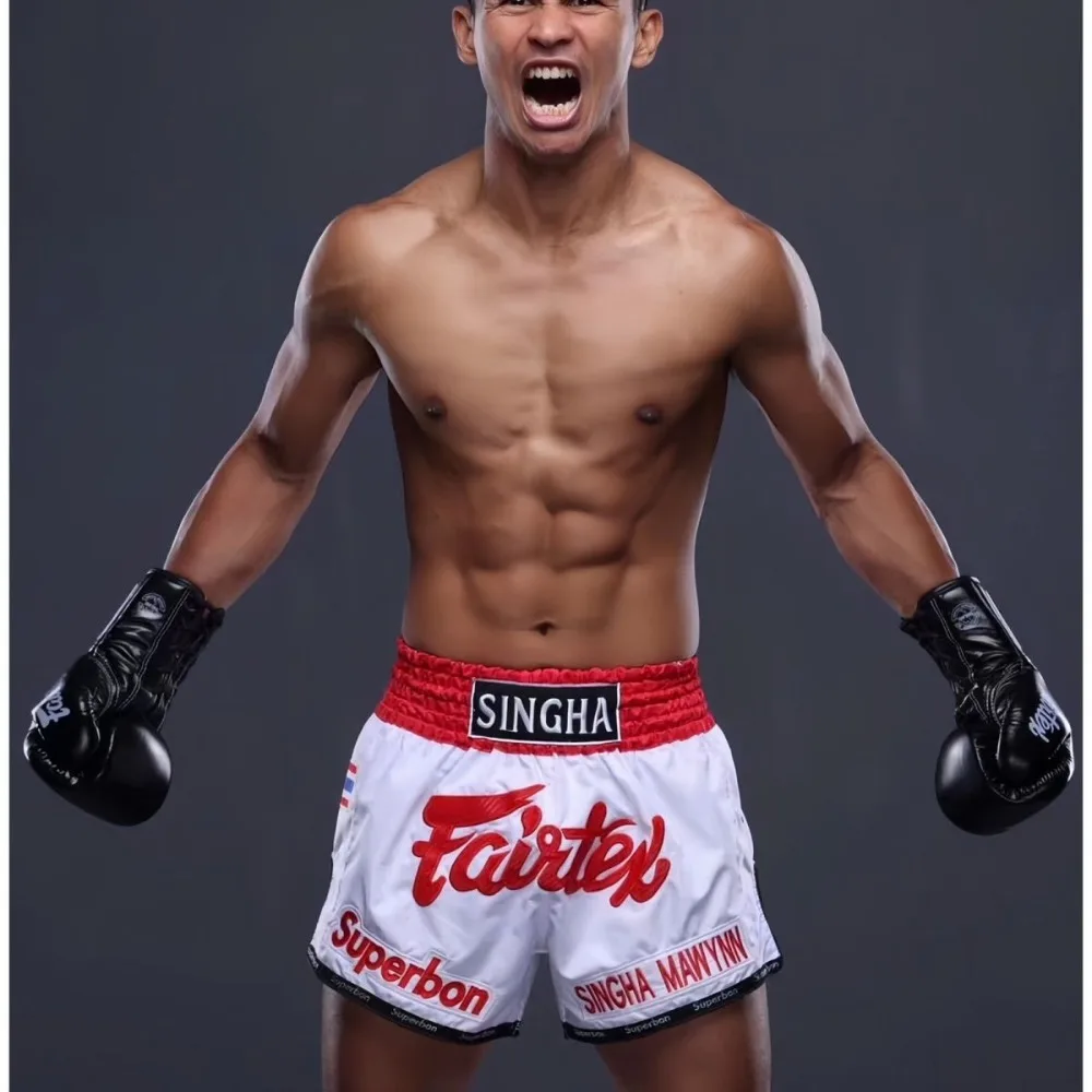 sports shorts Muay Thai-Fairtex Unisex Boxing MMA Training Gym Shorts Kickboxing Fight Sport Fitness Pants for Adults