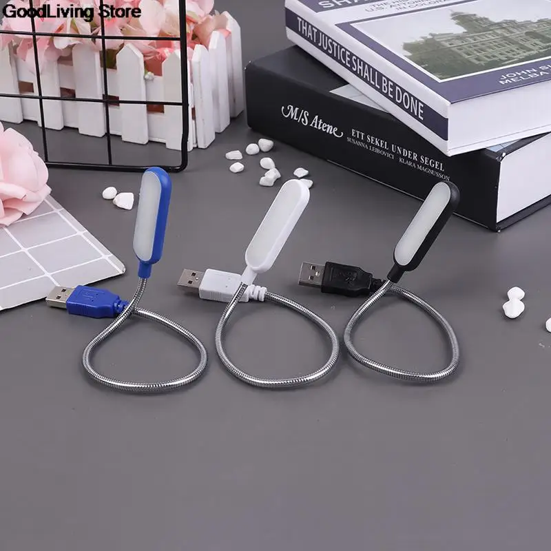 1pc Portable USB LED Mini Book Light Reading Light Table Lamp Flexible 6leds USB Lamp for Power Bank Laptop Notebook PC Computer
