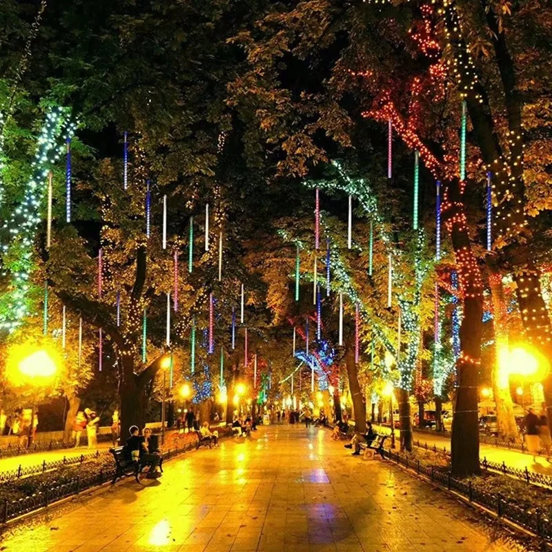 30/50cm Solar LED Meteor Shower Light Holiday String Light Waterproof Fairy Garden Decor Outdoor Led Street Garland Christmas 3