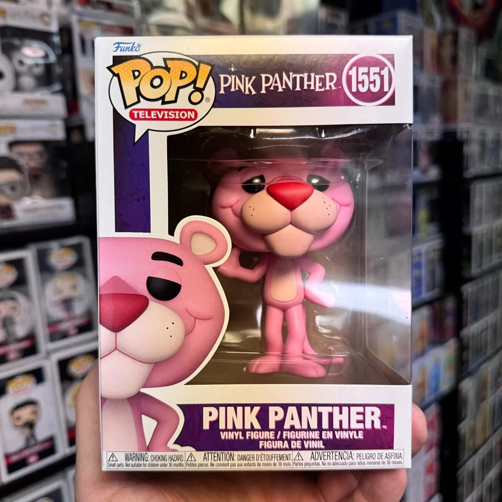 Funko Pop#1551 Anime Pink Panther Model Toys Cartoon Action