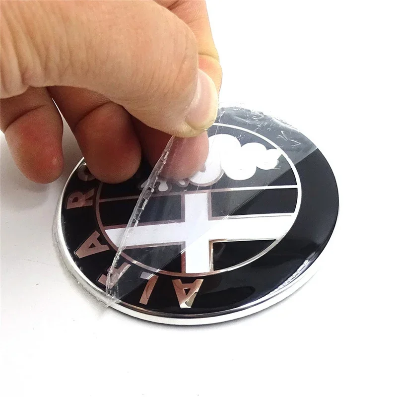 Alfa Romeo Car Badge and Emblem Sticker Set for Hood, Trunk, and Steering Wheel