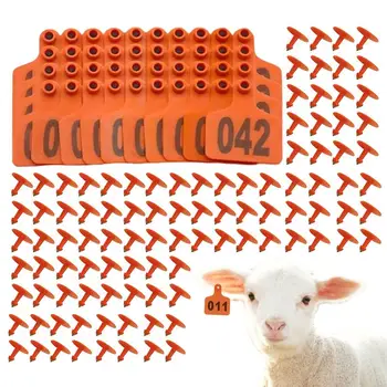 Cow Tags Sheep Ear Tags 1-100 Bold Font Mark Label Livestock Identification Card Animal Tracking Tool For Farm 1
