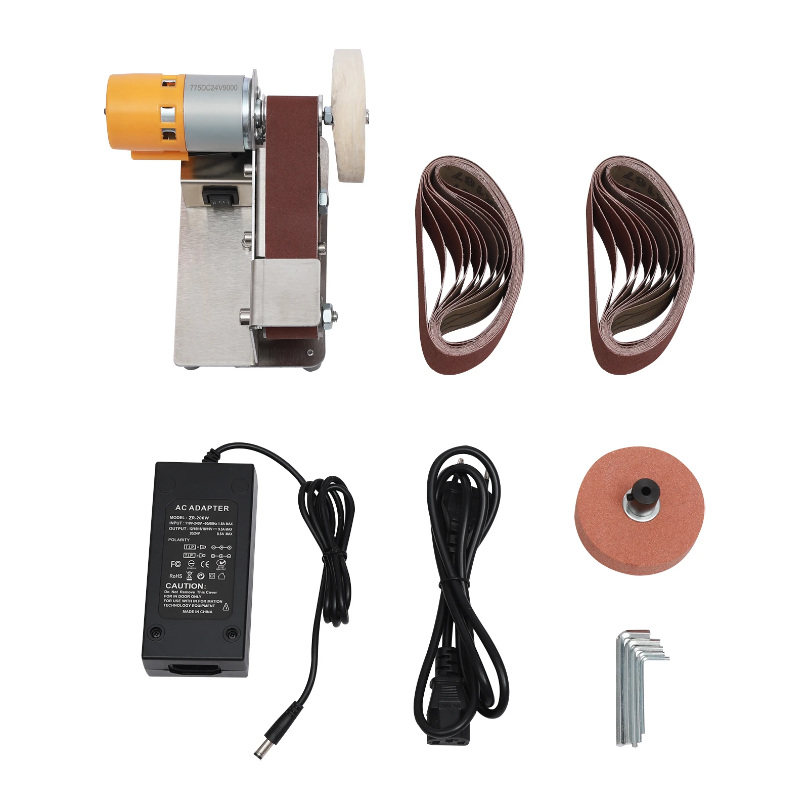 Elektrische Bandschleifer Mini DIY Polieren Schleifmaschine 7-stufige einstellbare Polierer Cutter Kanten Spitzer Werkstück Schleifer – Detail 15
