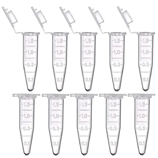 

100 Pieces 1.5ml Centrifuge Tube DIY Graduated Test School Accessory