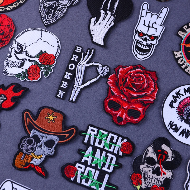 Lucky Number Ace Card Ghost Skull Zombie Embroidered Patch - 3x3 Inches, Iron On Or Sew On, Biker Punk Rock Style