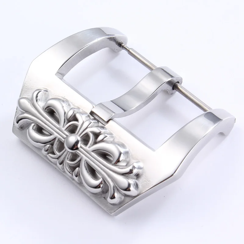 Stainless Steel Watch Band Buckle 20mm 22mm 24mm 26mm Polished Metal Clasp Women Men Wrist Strap Accessories
