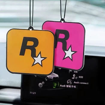 Rockstar 자동차 아로마 테라피 펜던트, 자동차 향기, 인테리어 액세서리, 아로마 테라피 에센셜 오일 걸이식 장식, 신제품