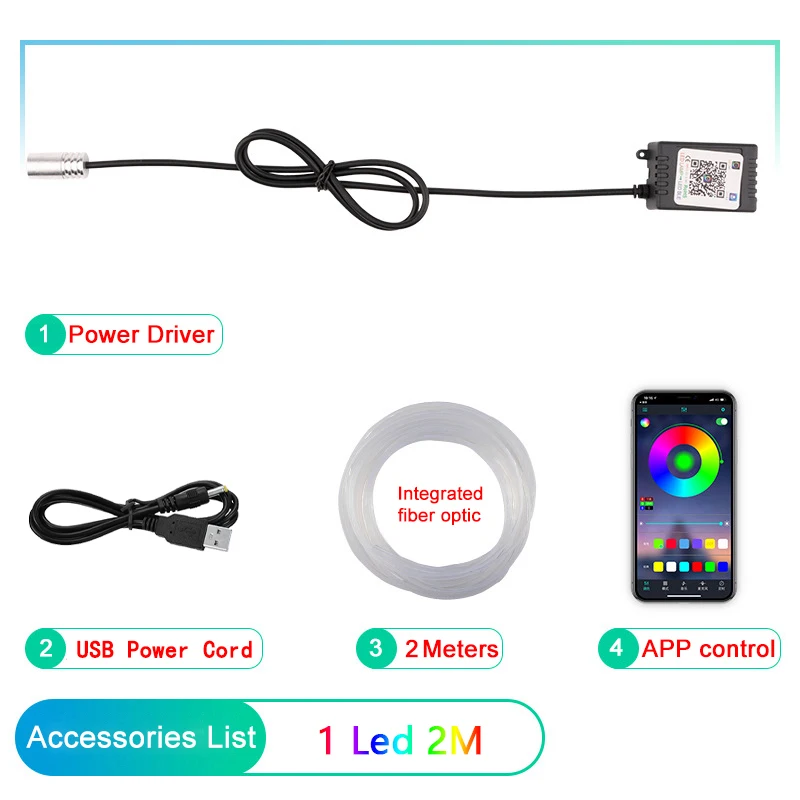 Tira de luces LED para Interior de coche, Kit de iluminación de neón de fibra óptica RGB con Control remoto por aplicación, lámparas decorativas automáticas